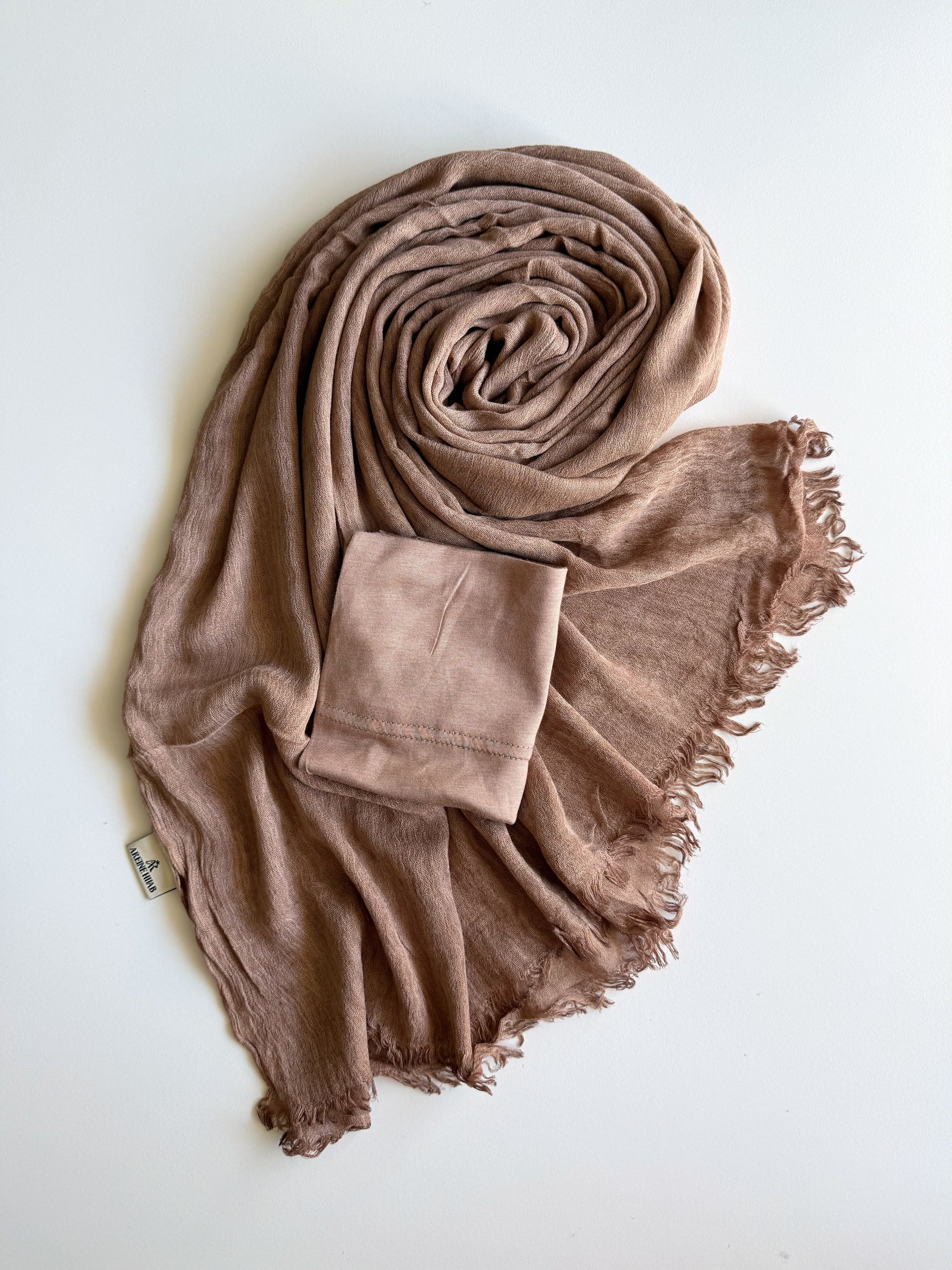 Beige camel+bonnet assorti